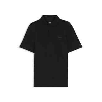 BOSS x ASTON MARTIN polo shirt in mercerized cotton jacquard