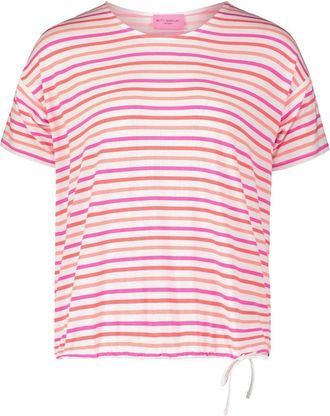 Betty Barclay Tops, Dames, Rood, 4Xl, Gestreept shirt met trekkoord