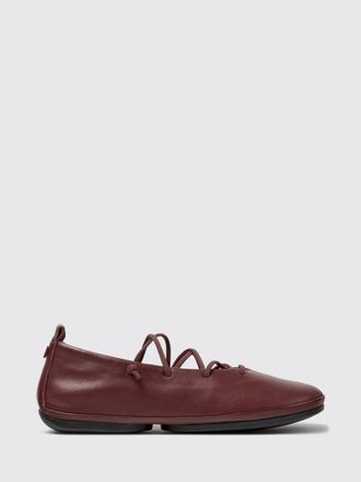 Camper Right Nina Calfskin Mary Jane Ballet Flats with Elastic Laces