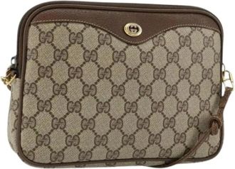 Gucci Pre-owned Cross Body Bags, female, Beige, Size: ONE SIZE Pre-owned Vintage Canvas Cross Body Bag