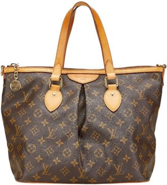 Louis Vuitton Brown Pvc Leather Handbag Tote Bag (Pre-Owned)