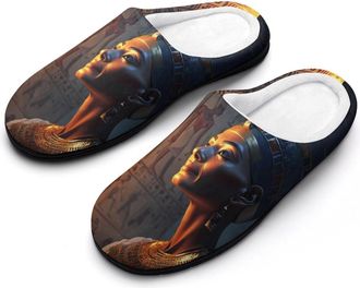 Generic Nefertitis-Ancients Egyptian Mens Slippers Comfortable And Non-slip Cotton Slipper Shoe for House
