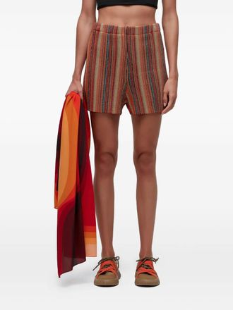 Osklen Gestreepte shorts - Bruin