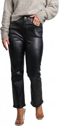 Daze Shy Girl Coated Crop Flare Jeans In Coated Star Sign