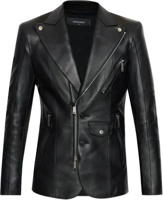 Dsquared2 Blazer monopetto in pelle 2000 - Nero