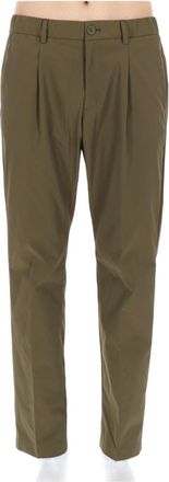 Herno Brown Technical Pleated Formal Pants