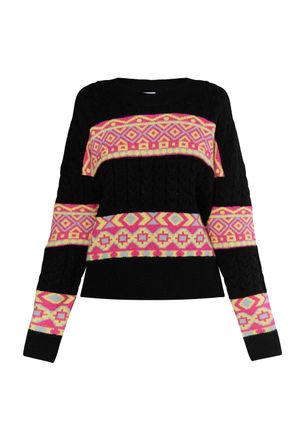 Izia Jumper Dames Zwart Veelkleurig