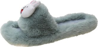 Generic Womens Winter Thermal Plush Slippers, Anti-Slip Indoor House Shoes Comfy Cute Animal Warm Non-Slip for Ladies Bedroom Home Slippers