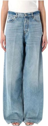Haikure Water Color Wide Leg Jeans - Dames - Loose Fit Jeans - Blauw - W24 - Katoen - Jeans