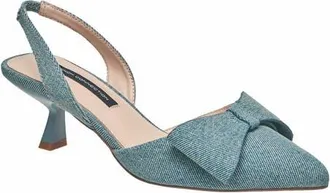 French Connection Slingback Flared Heel in Denim at Nordstrom, Size 6