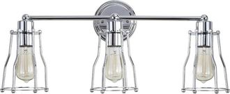Jonathan Y Designs Jonathan Y Designs 3-Light Evelyn Chrome Vanity Light