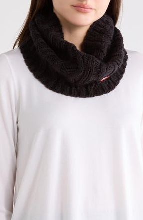 Hunter Cable Knit Fleece Lined Neck Warmer in Black at Nordstrom Rack