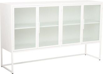 Wanderlust Deco Aparador de metal con 4 puertas 150 x 39 x 91h cm