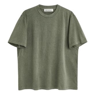 Our Legacy Tops, Heren, Groen, XL, Katoen, Box T-Shirt