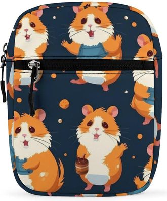 Generic Cute Animal Hamsters Crossbody Bag Adjustable Satchel Cute Shoulder Bag Lightweight Sling Bags