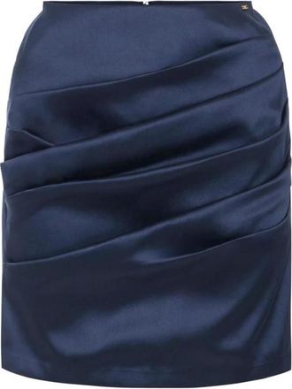 Elisabetta Franchi Rokken, Dames, Blauw, 2Xl, Gazar Miniskirt