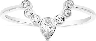 Vir Jewels 1/4 cttw Pear Lab Grown Diamond Ring in Sterling Silver For Women