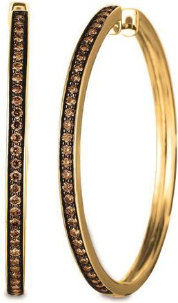 Le Vian Ladies Honey And Chocolate Earrings in 14K Honey Gold