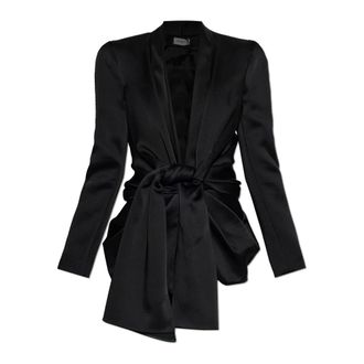 Balmain Giacca con cintura in vita - - Jackets - Donna - Nero - M