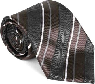 Brioni Cravatta a righe - Marrone