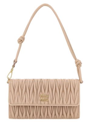 Miu Miu Pastel Pink Leather Shoulder Bag