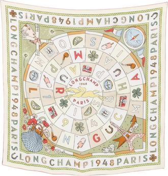 Longchamp Accessoires, Dames, Veelkleurig, ONE Size, Scarf Paris 50684Gso M70