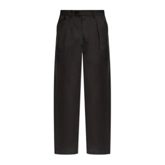 AllSaints Wide Trousers, male, Black, Size: W32 Conway Wide Leg Pleated Trousers