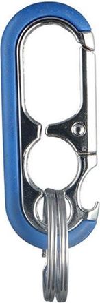Generic Multi-Functional Double Ring Business Keychain, Heavy Duty Anti-Loss Quick Release Key Chain Auto Car Accessories(Blue)