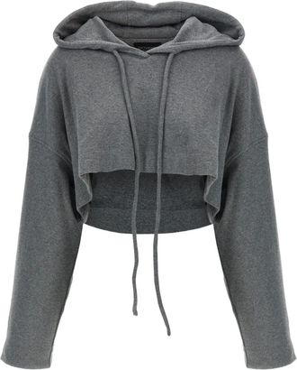 Giovanni Bedin Asymmetrische hoodie met lange mouwen - Grijs