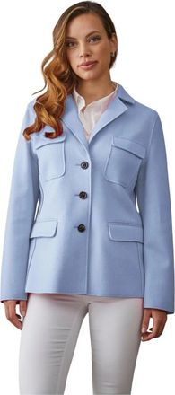 Junge Elegante Vrouwelijke Blazer Jas Hemelsblauw - Dames - Zomerjassen - Blauw - 2XL - Jassen