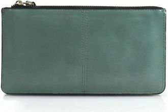 Generic Womens Wallet, Large Capacity Slim Phone Purse, Credit Card Holder Wallet with Multiple Card Slots Zipper Pocket (Mint Green)