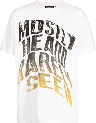 Mostly Heard Rarely Seen Faded Warped cotton T-shirt - men - Cotton - M - White