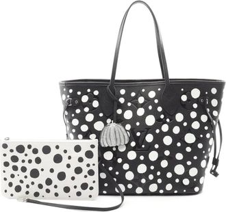 Louis Vuitton Borsa tote Yayoi Kusama Infinity Dots Neverfull MM in pelle Empreinte con monogramma 2021-2025 - Nero