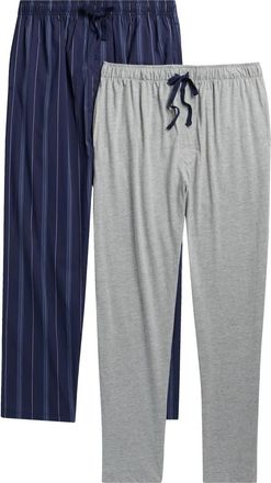 Majestic International 2-Pack Lounge Pants in Navy Stripe at Nordstrom Rack, Size Small