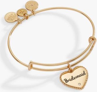 Alex and Ani Bridesmaid Heart Bangle in Gold at Nordstrom