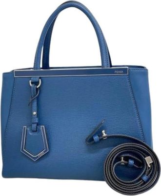 Fendi Pre-owned Handbags, female, Blue, Size: ONE SIZE Pre-owned Leather Handbag