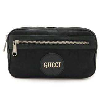 Gucci Black Nylon Canvas Leather Sling Bag (Pre-Owned)