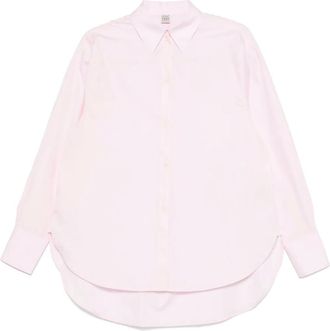 Toteme poplin shirt - women - Organic Cotton - 34 - Pink