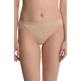 Natori Bliss Cotton French Cut Briefs in Lt. Mocha at Nordstrom, Size X-Large