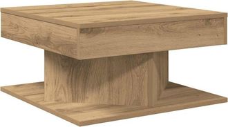 vidaXL Mesa De Centro Madera Ingenier&iacute;a Roble Artisan 55x55x30 Cm Vidaxl