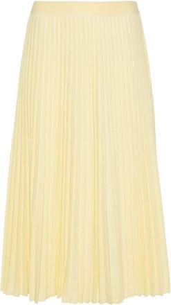 Fabiana Filippi A-line pleated skirt - women - Polyamide/Cotton - 42 - Yellow