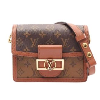 Louis Vuitton Pre-owned Dauphine Mini Monogram Reverse Schoudertas - Dames - Pre-owned - Bruin - Maat: ONE Size Leer
