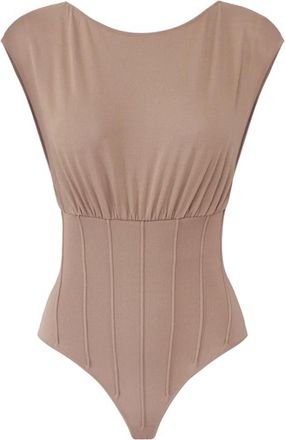 Elisabetta Franchi Mujer, Camisetas, Beige, Talla: L