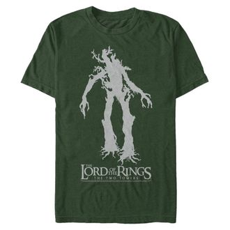The Lord Of The Rings Two Towers Tree Beards Young Mens Short Sleeve Tee Shirt, Dark Green, 3XL