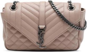 Saint Laurent Pre-owned The College Shoulder Bag - Dames - Vintage Schoudertas - Bruin - ONE Size - Leer - Vintage