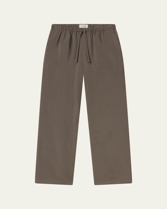 Frame Denim Wool Wide-Leg Drawstring Pants