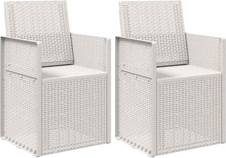 vidaXL Sillas De Comedor De Jard&iacute;n 2 Pcs Pp Vidaxl