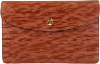 Louis Vuitton Pre-owned Clutches, male, Brown, Size: ONE SIZE Pre-owned Montaigne 27 Epi Clutch Bag
