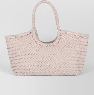 Dragon Diffusion tote bag woven design circular handles