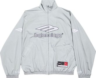 Balenciaga 3B Football Tracksuit Jacket New Grey 857734TPQ381800